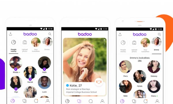 Fonctionnalités de l’application Badoo (Source : Google)
