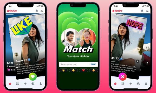 Fonctionnalités de l’application Tinder (Source : Google)